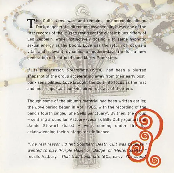 The Cult Love CD ristampa 2000 goth rock