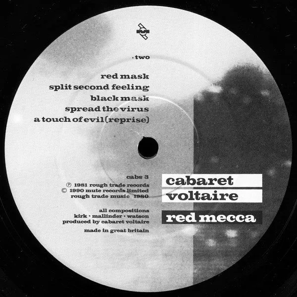 Cabaret Voltaire Red Mecca vinile LP ristampa UK