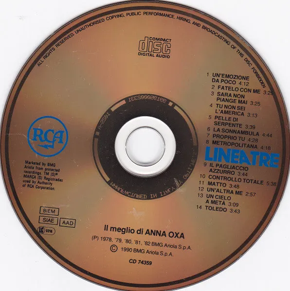 Anna Oxa Il Meglio Di Anna Oxa CD compilation NM
