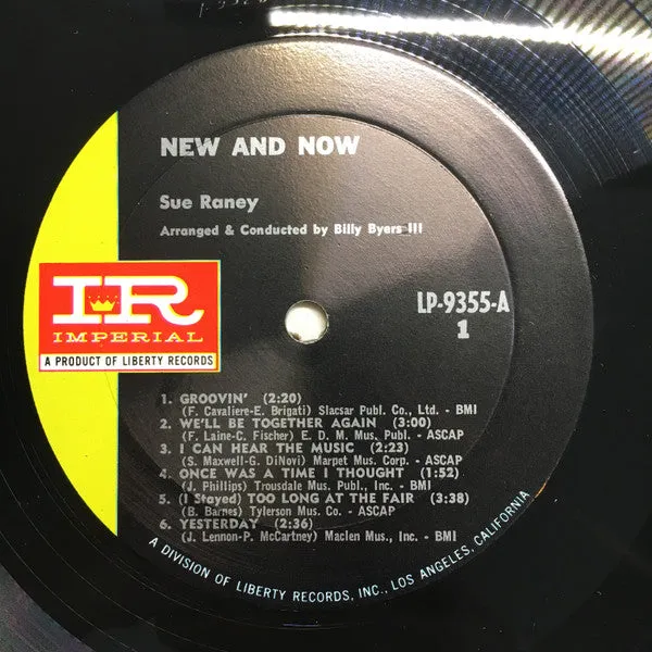 Sue Raney New And Now vinile LP mono 1967