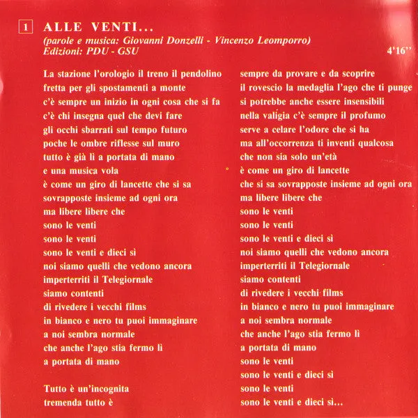 Audio 2 E=mc2 CD album pop italiano 1995