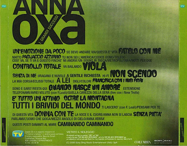 Anna Oxa I Grandi Successi 3xCD compilation