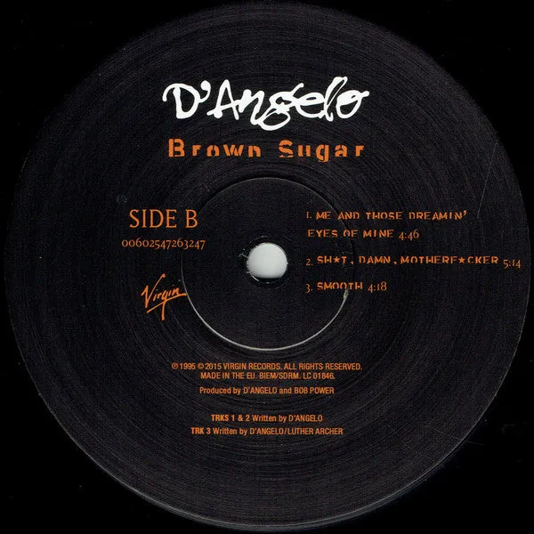 D'Angelo Brown Sugar 2 LP 180g neo soul Back To Black