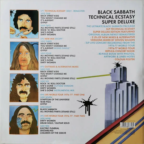 Black Sabbath Technical Ecstasy 5LP box super deluxe nuovo
