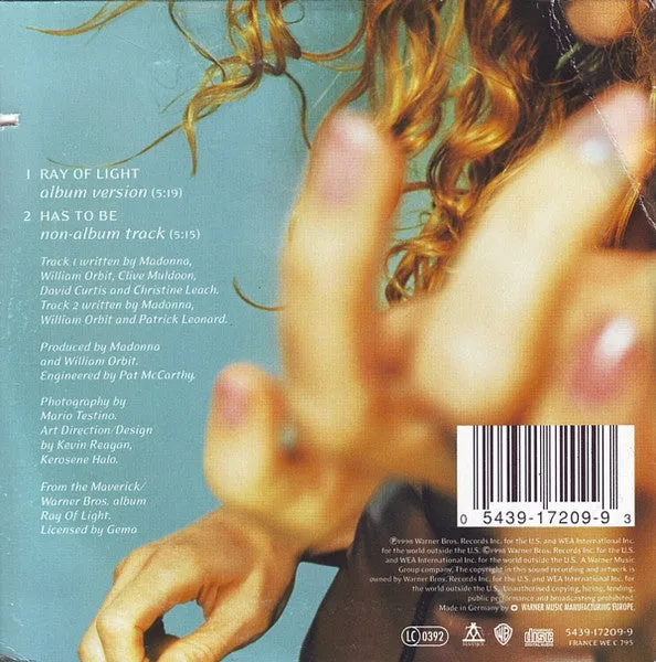 Madonna Ray Of Light CD singolo card sleeve dance-pop