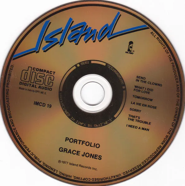 Grace Jones Portfolio CD album ristampa 1989 disco usato