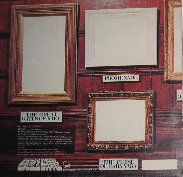Emerson Lake Palmer Pictures At An Exhibition vinile LP prog