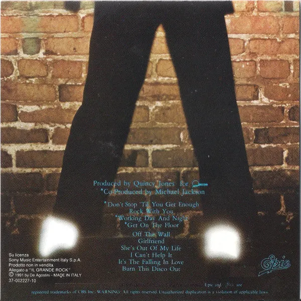 Michael Jackson Off The Wall CD ristampa funk soul