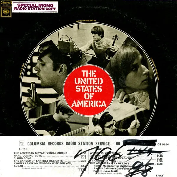 United States of America omonimo LP mono promo psych 1968