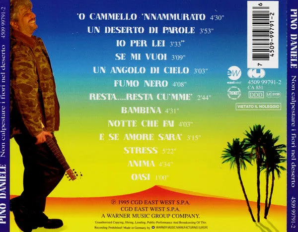 Pino Daniele Non Calpestare i Fiori CD Pop Rock NM 1995
