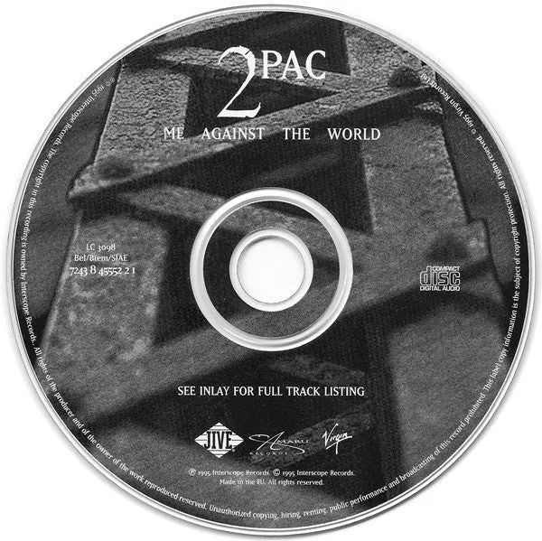 2Pac Me Against The World CD album g-funk ristampa 1998