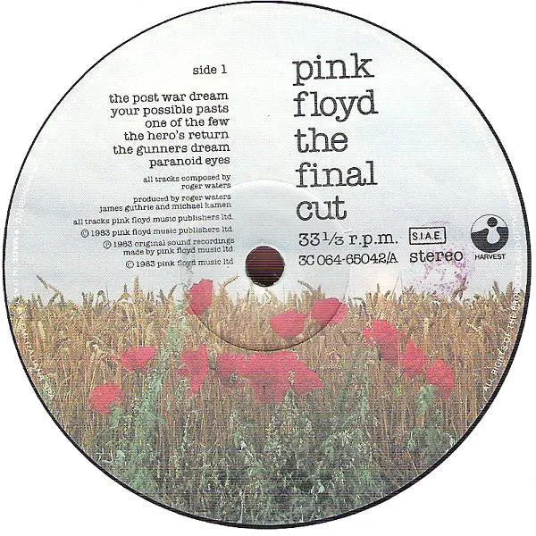 Pink Floyd The Final Cut vinile LP Gatefold usato 1983