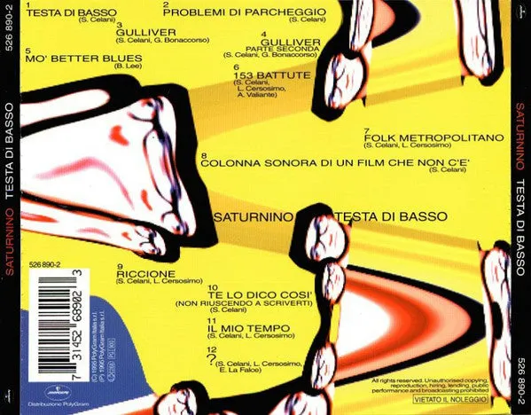 Saturnino Testa Di Basso CD usato Very Good jazz-funk