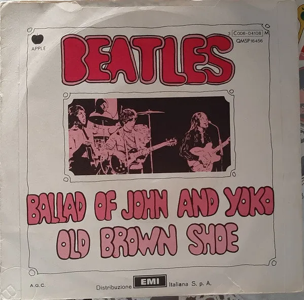Beatles The Ballad Of John And Yoko vinile 7" usato VG+ Italia