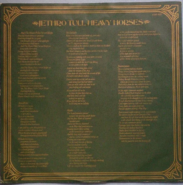 Jethro Tull Heavy Horses LP Album Vinile VG+ Folk