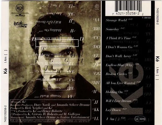 Ké I Am CD album 1996 europop ballad