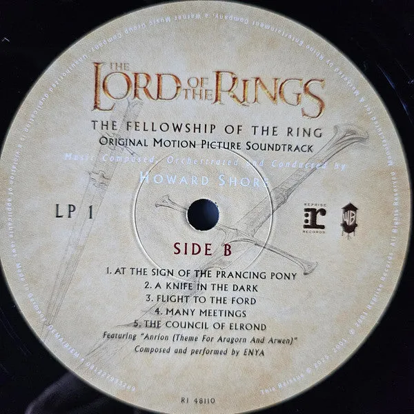 Howard Shore Fellowship Of The Ring 2 LP colonna sonora