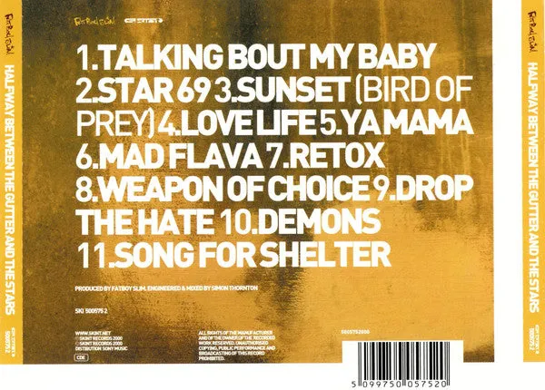 Fatboy Slim Halfway Between Gutter CD album big beat