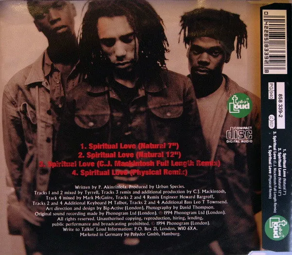 Urban Species Spiritual Love CD maxi acid jazz 1994