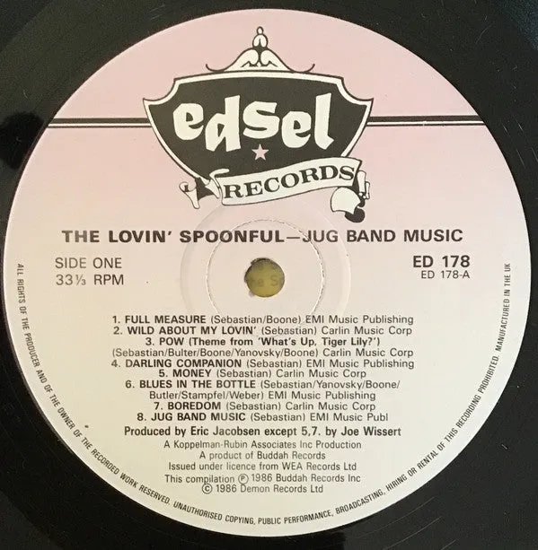 Lovin Spoonful Jug Band Music vinile LP compilation UK 1986