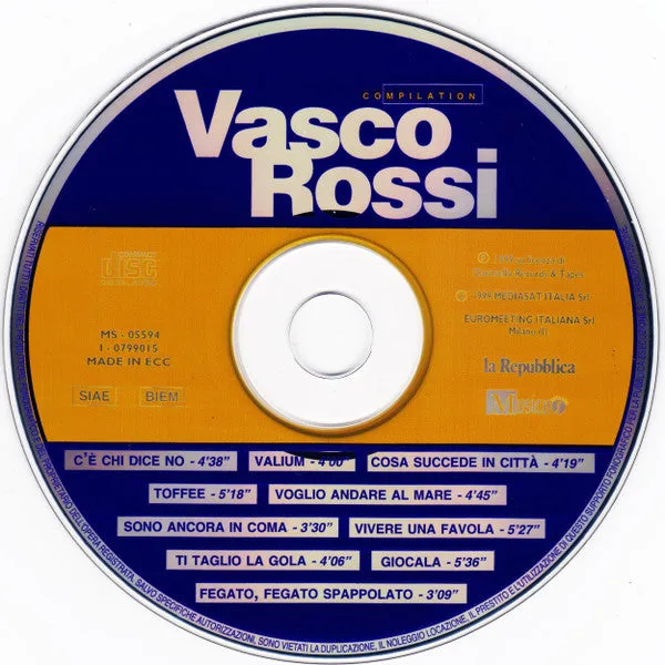 Vasco Rossi Compilation CD pop rock usato 1999