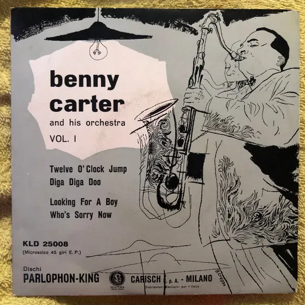 Benny Carter Vol.1 EP 7" vinile jazz swing 1957