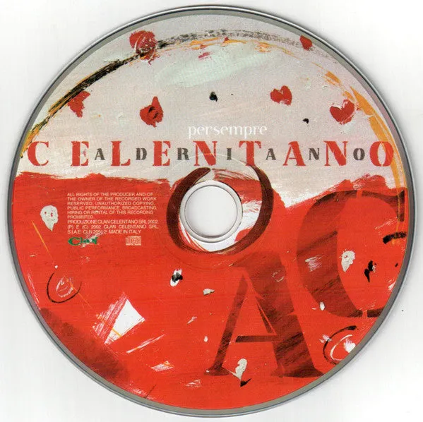 Adriano Celentano Per Sempre cd hardcover poster pop