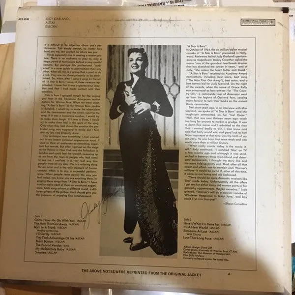 Judy Garland A Star Is Born LP ristampa 1976 usato NM