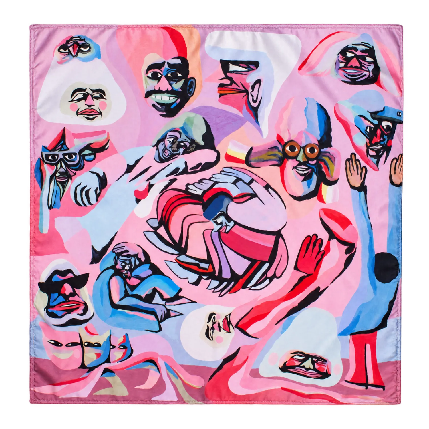 Polydor Records Fudge Mural sciarpa satin 73x73