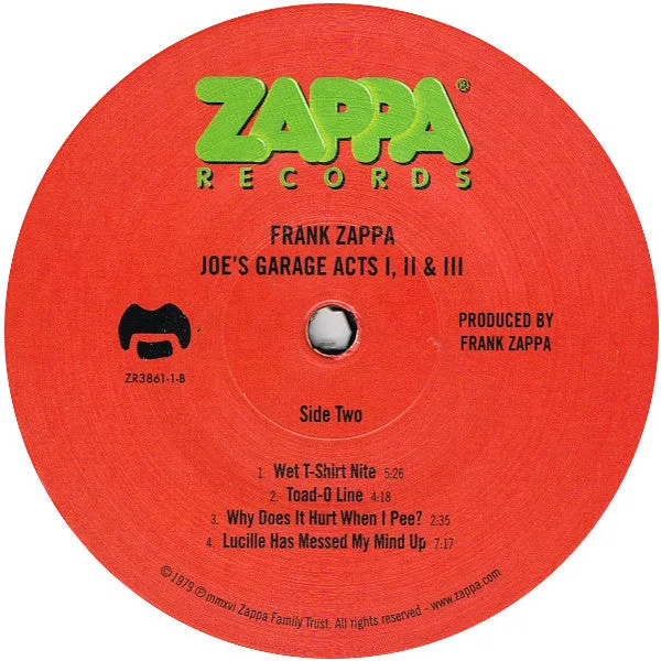 Frank Zappa Joe's Garage Acts 1 2 3 3xLP nuovo Mint