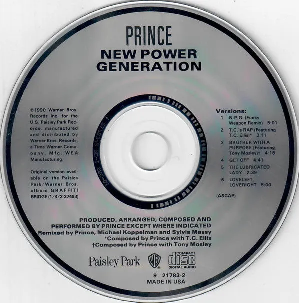 Prince New Power Generation CD maxi digipak funk