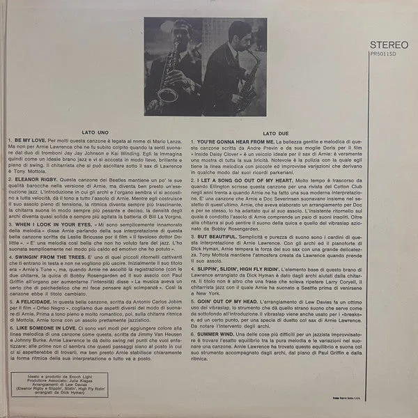 Arnie Lawrence You're Gonna Hear From Me vinile LP VG+ apribile