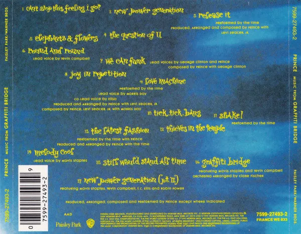 Prince Graffiti Bridge CD album funk pop VG+