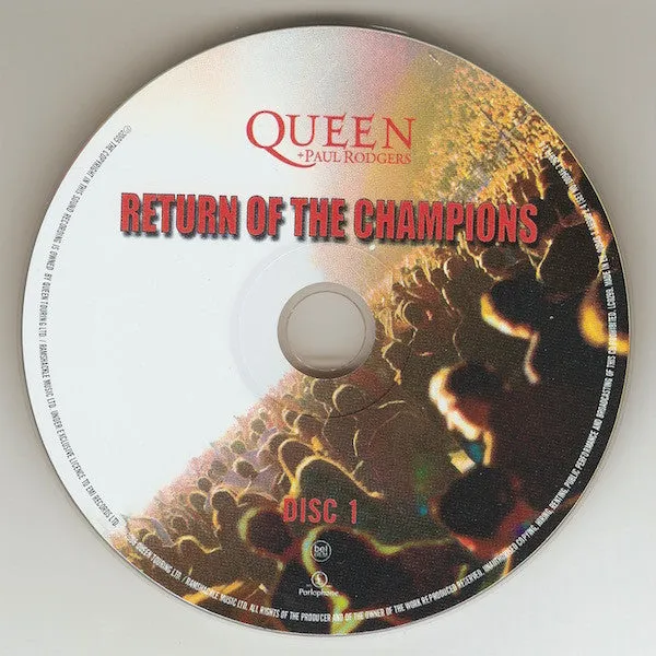 Queen Paul Rodgers Return Champions 2 CD live