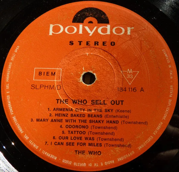 The Who Sell Out LP vinile 1967 mod