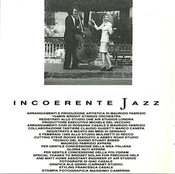 Rossana Casale Incoerente Jazz CD album 1989