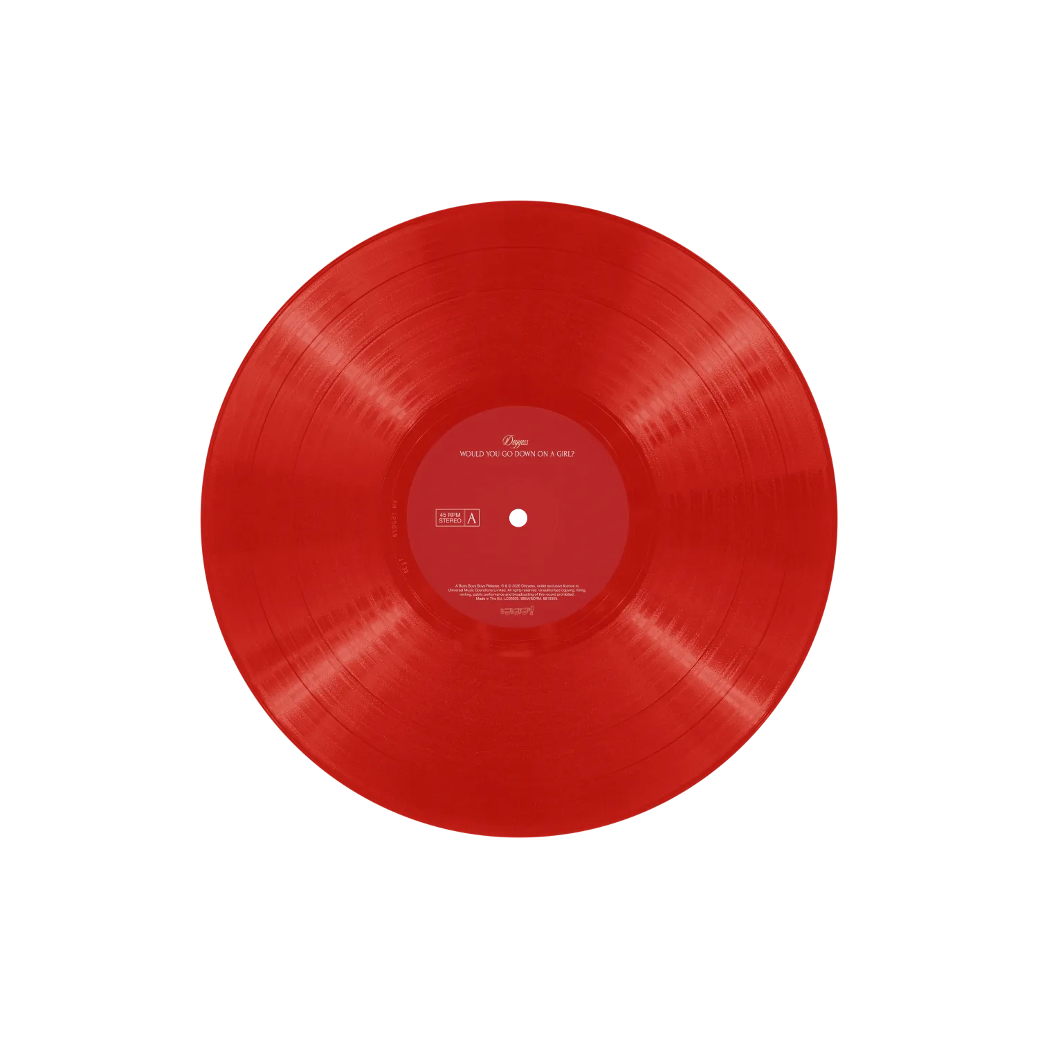 Polydor Déyyess Would You Go Down 12" EP vinile rosso deluxe