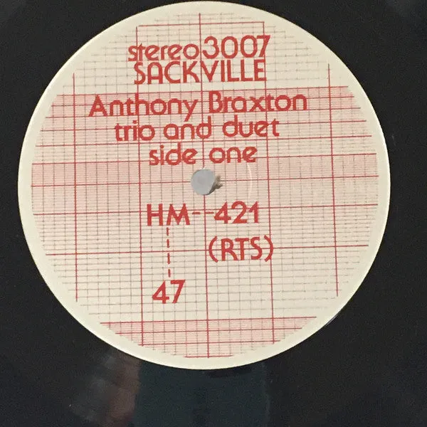 Anthony Braxton Trio and Duet LP usato VG+