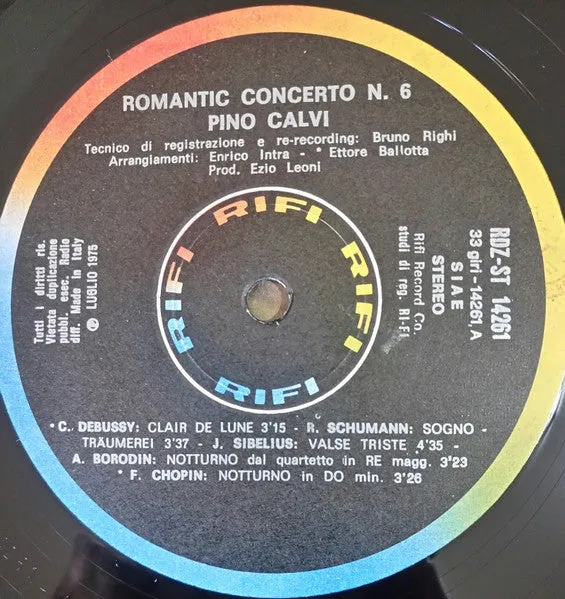 Pino Calvi Romantic Concerto Vol 6 vinile LP 1975