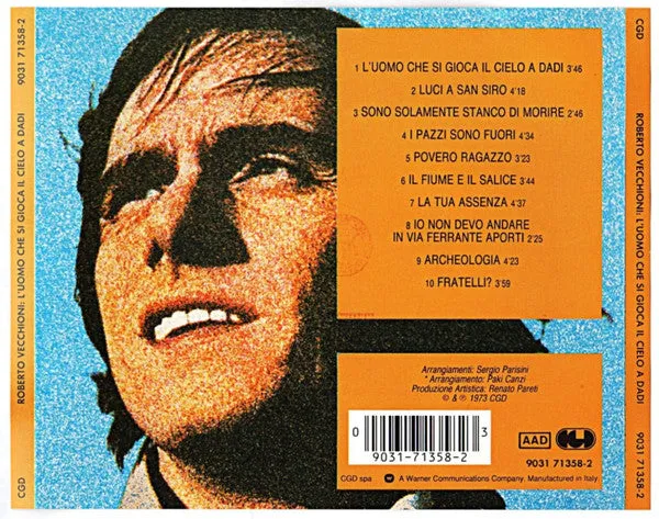 Roberto Vecchioni Uomo Che Si Gioca Il Cielo A Dadi CD RE NM