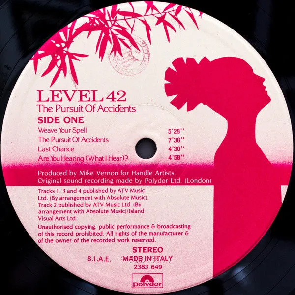 Level 42 The Pursuit Of Accidents vinile LP funk