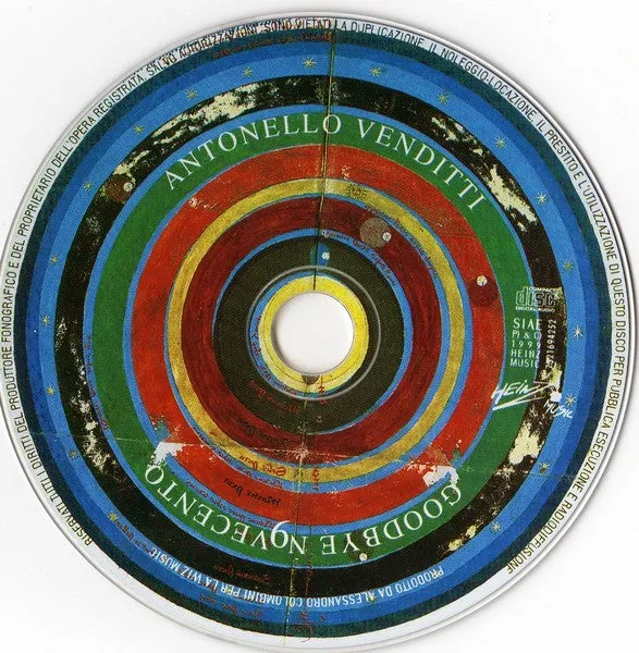 Antonello Venditti Goodbye Novecento CD digipak usato NM