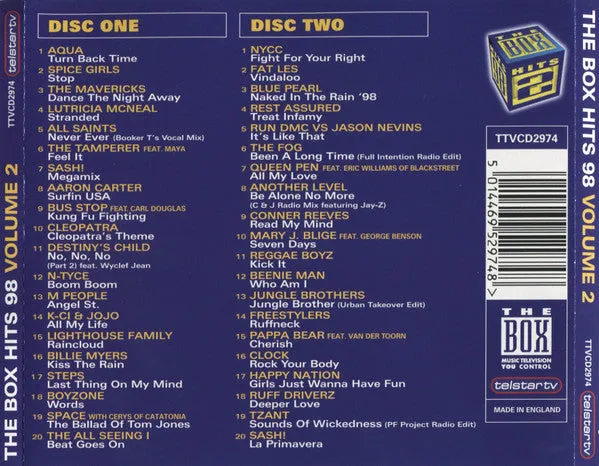 Various Box Hits 98 Volume 2 doppio CD compilation eurodance
