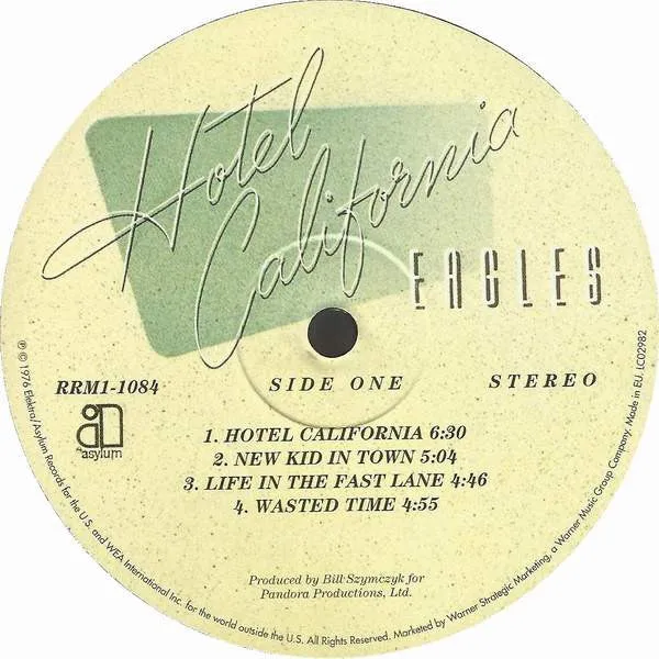 Eagles Hotel California LP 180g gatefold mint