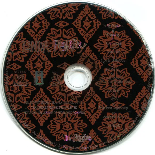 Linda Perry In Flight HDCD promo pop rock usato