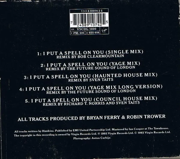 Bryan Ferry I Put A Spell On You CD Singolo Remix