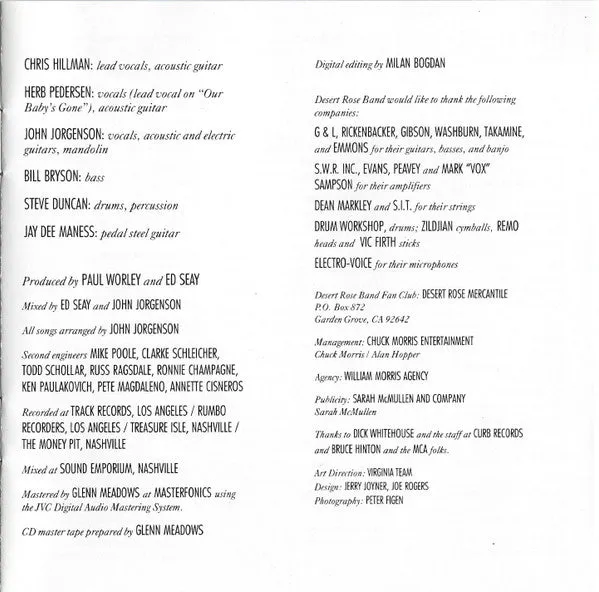 Desert Rose Band Pages Of Life CD country rock usato
