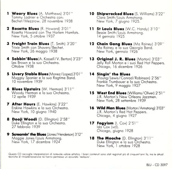 Various Blues Festival 1 CD compilation 1992