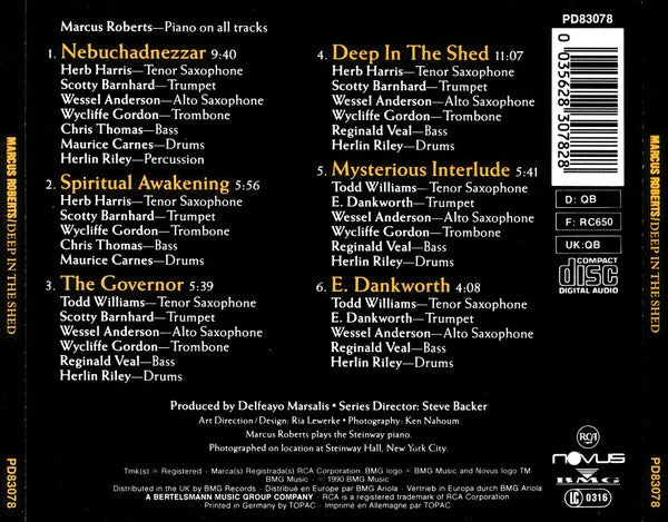 Marcus Roberts Deep In The Shed CD jazz NM