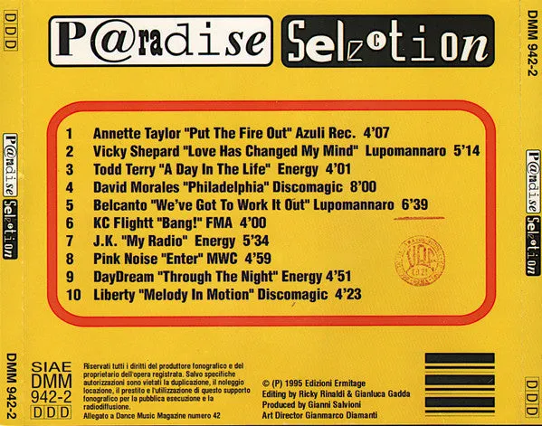 Various P@radise Selection CD compilation mixed